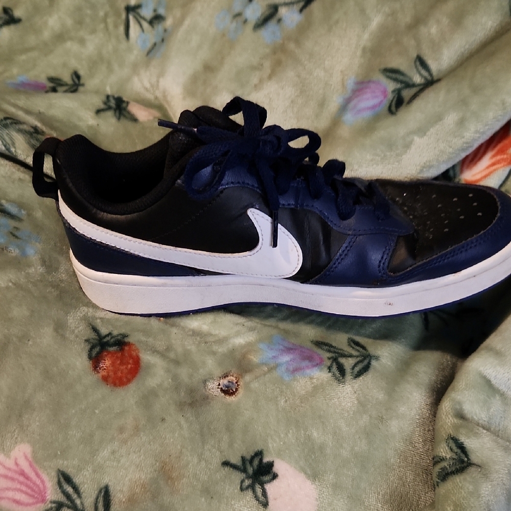 Nike Black and Navy Sneakers with White Swoosh